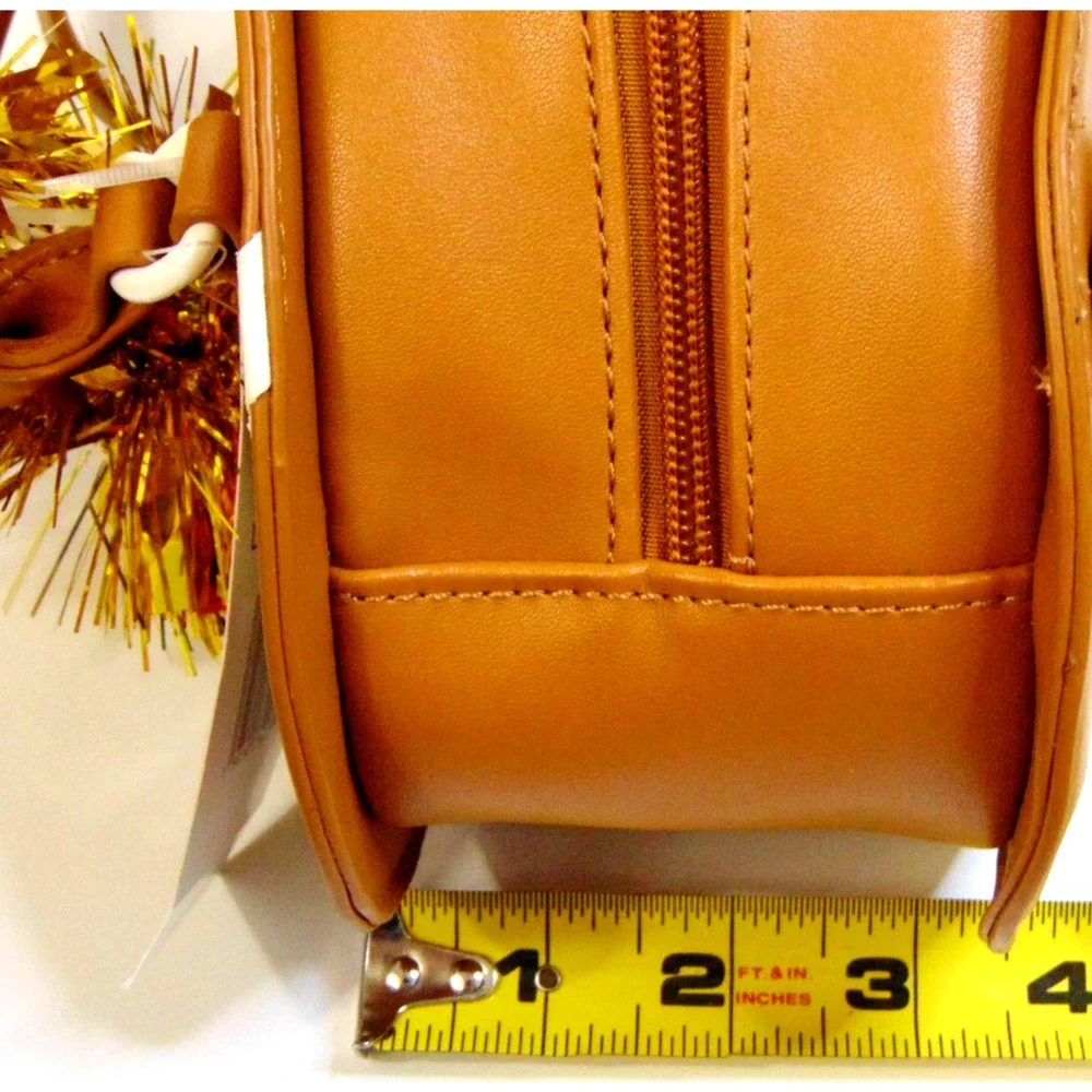 Betsey Johnson Football Bag Brown & White Mini Satchel Luv Betsey Novelty Purse - Picture 11 of 16